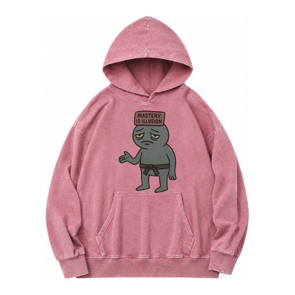 Black Pug Charming Companion Vintage Washed Hoodie – Dusty Rose