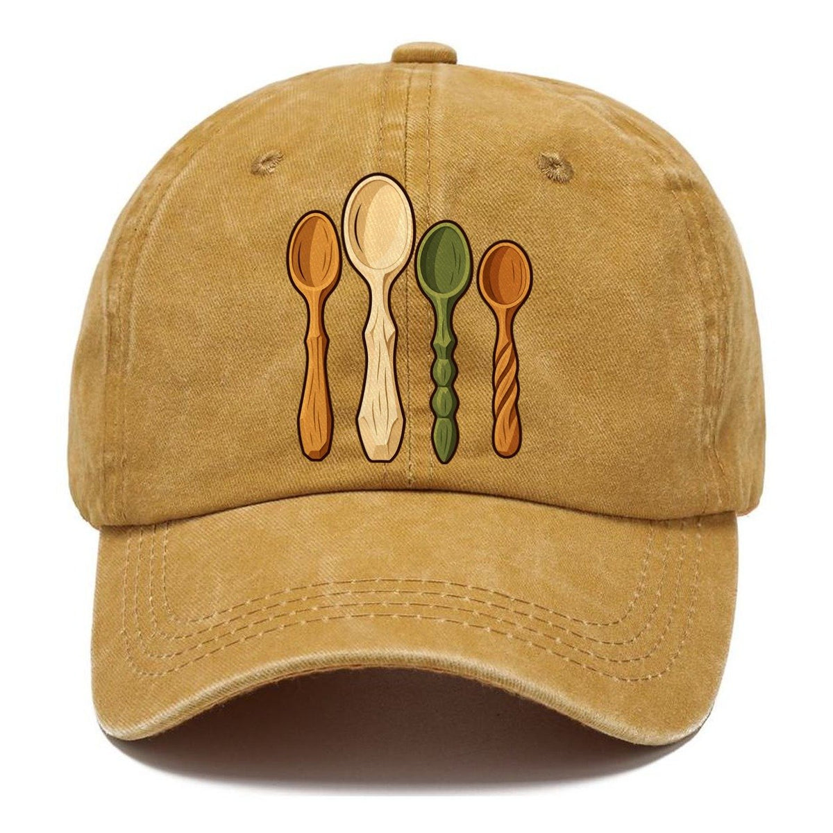 Carved Spoon Collection Woodworking Classic Cap – Golden Harvest