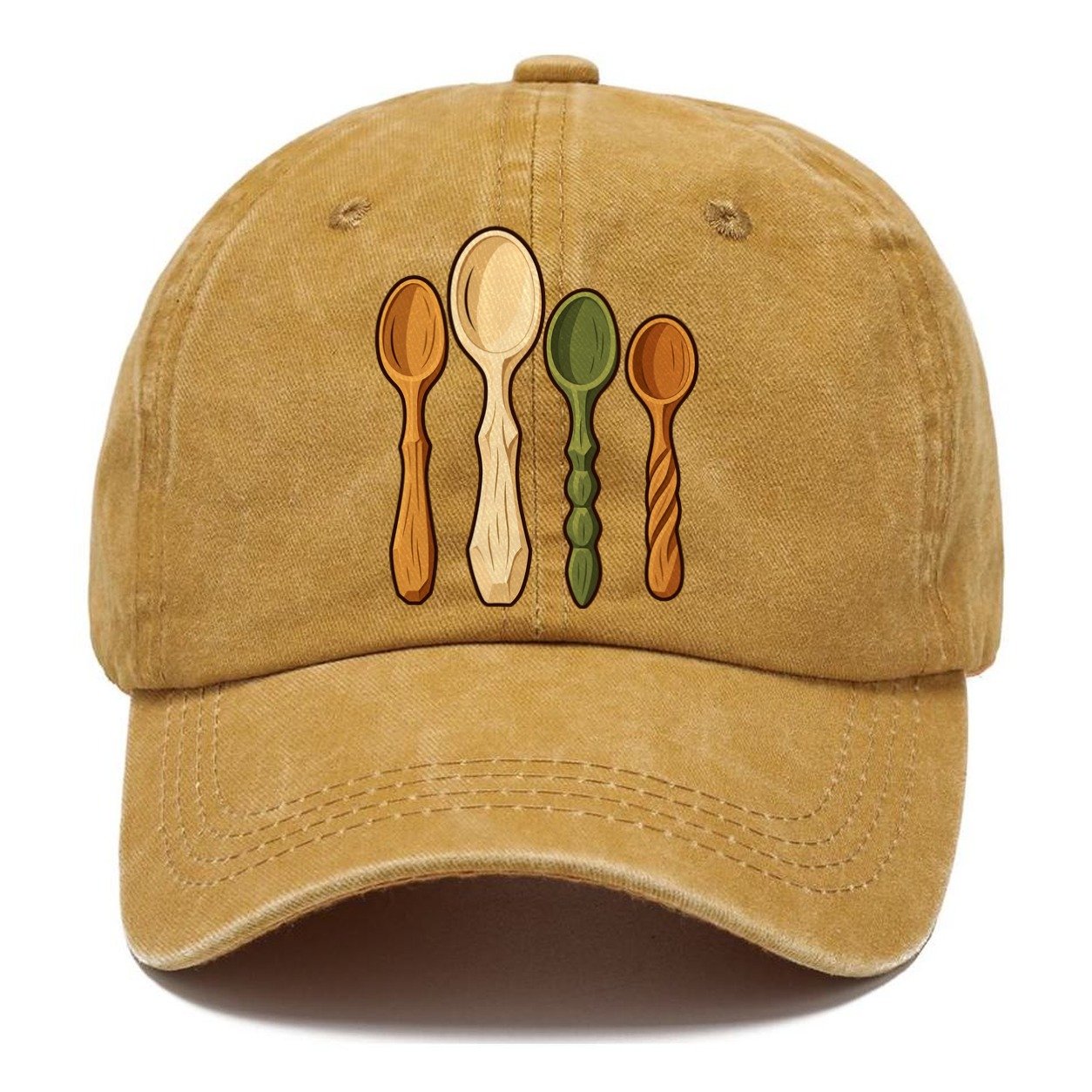 Carved Spoon Collection Woodworking Classic Cap – Golden Harvest