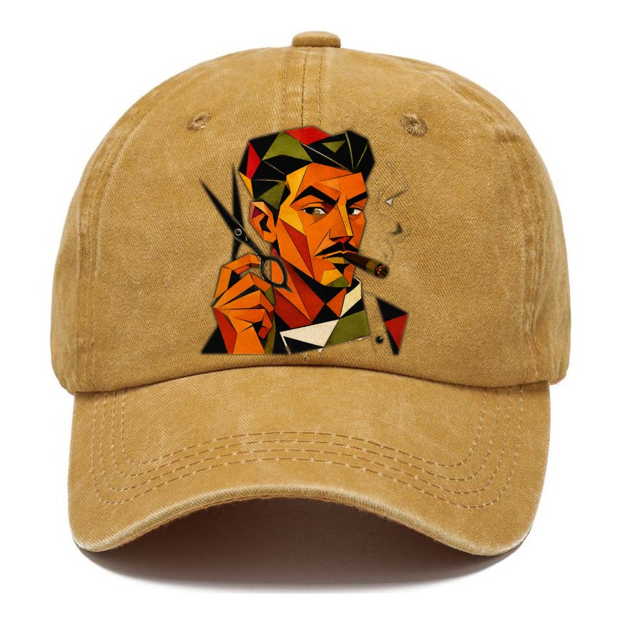 Barber Scissors Portrait Classic Cap – Golden Harvest