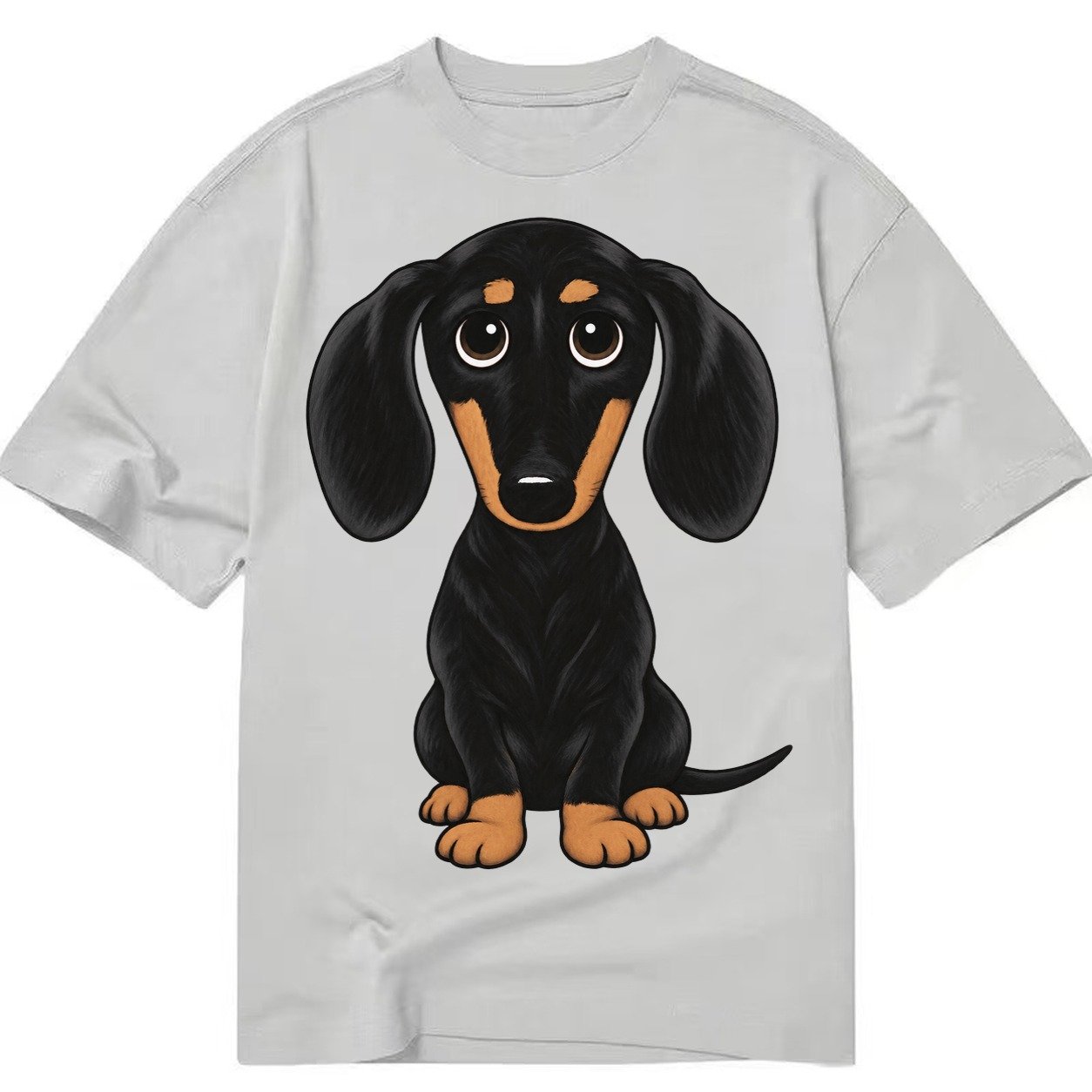 Retro Dachshund Classic T-shirt – Grey