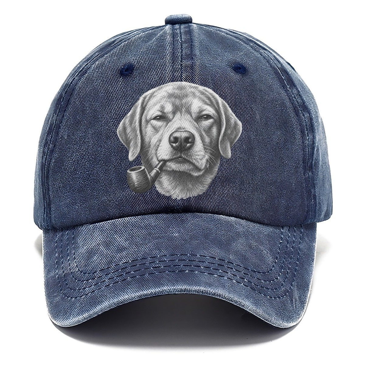 Labrador Retriever A Classic Tobacco Pipe Smoking Dogs Smoking Dogs Portraits Classic Cap – Twilight Navy