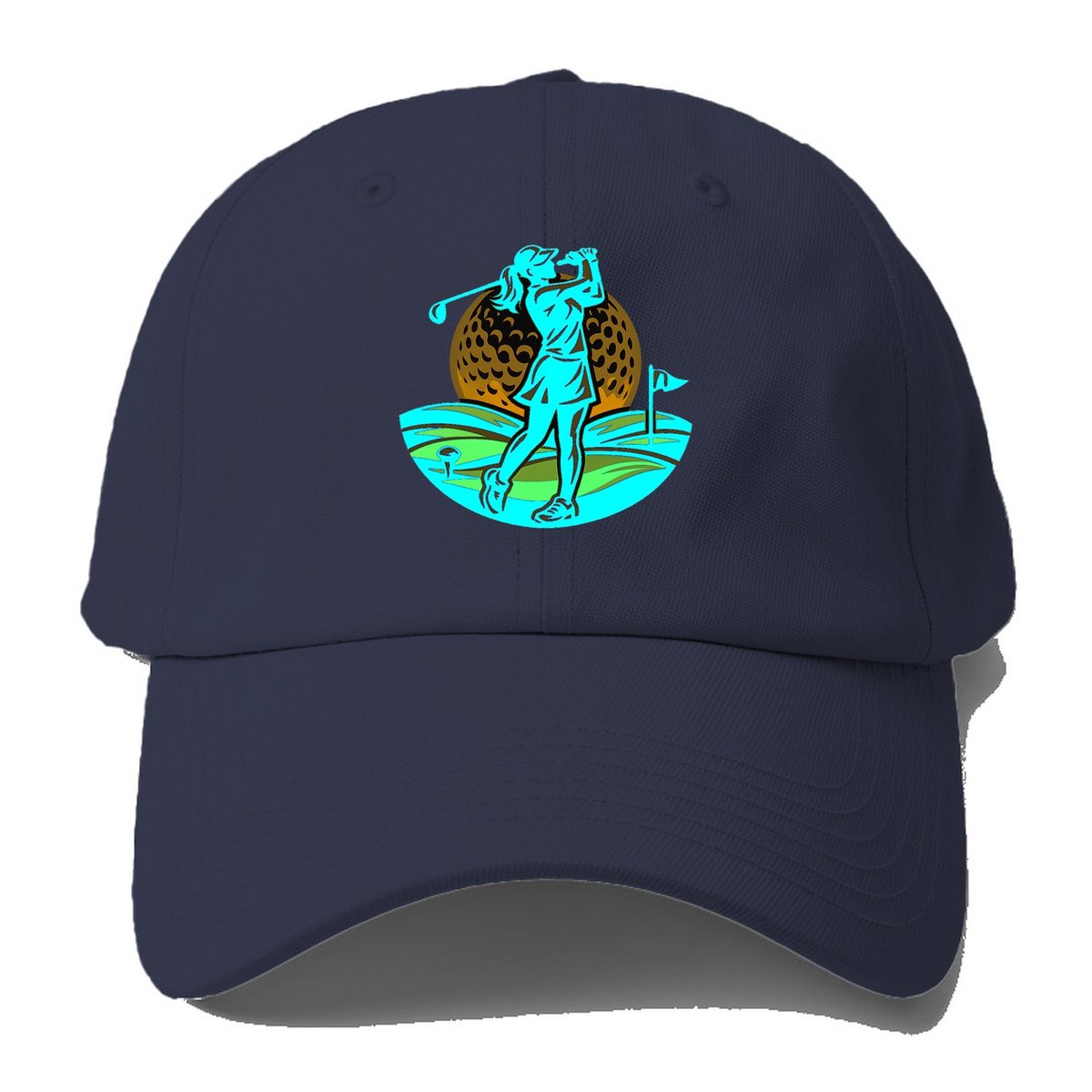 Elegant Fairway Swing Baseball Cap – Twilight Navy