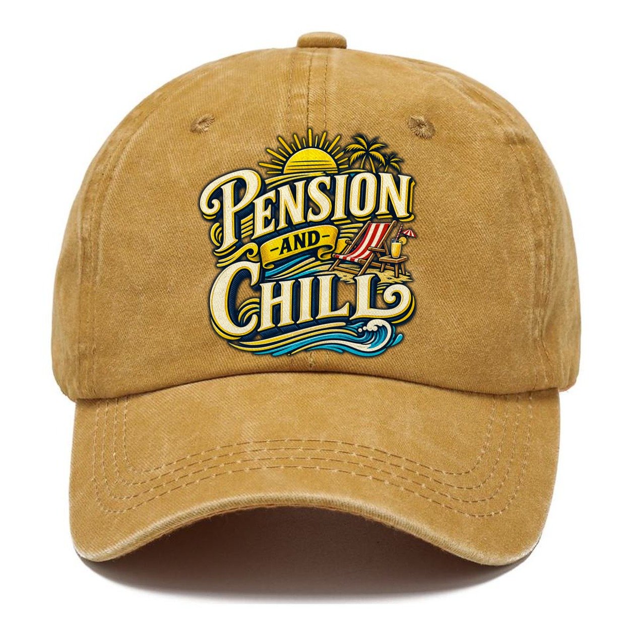 Pension And Chill Retired Living Classic Cap – Golden Harvest