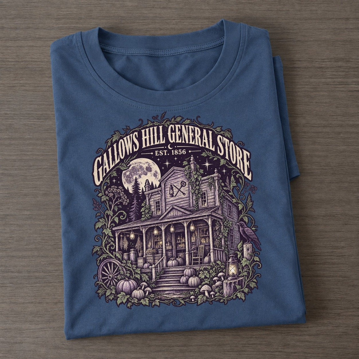 Gallows Hill General Store Midnight Haunt Classic T-shirt – Twilight Navy