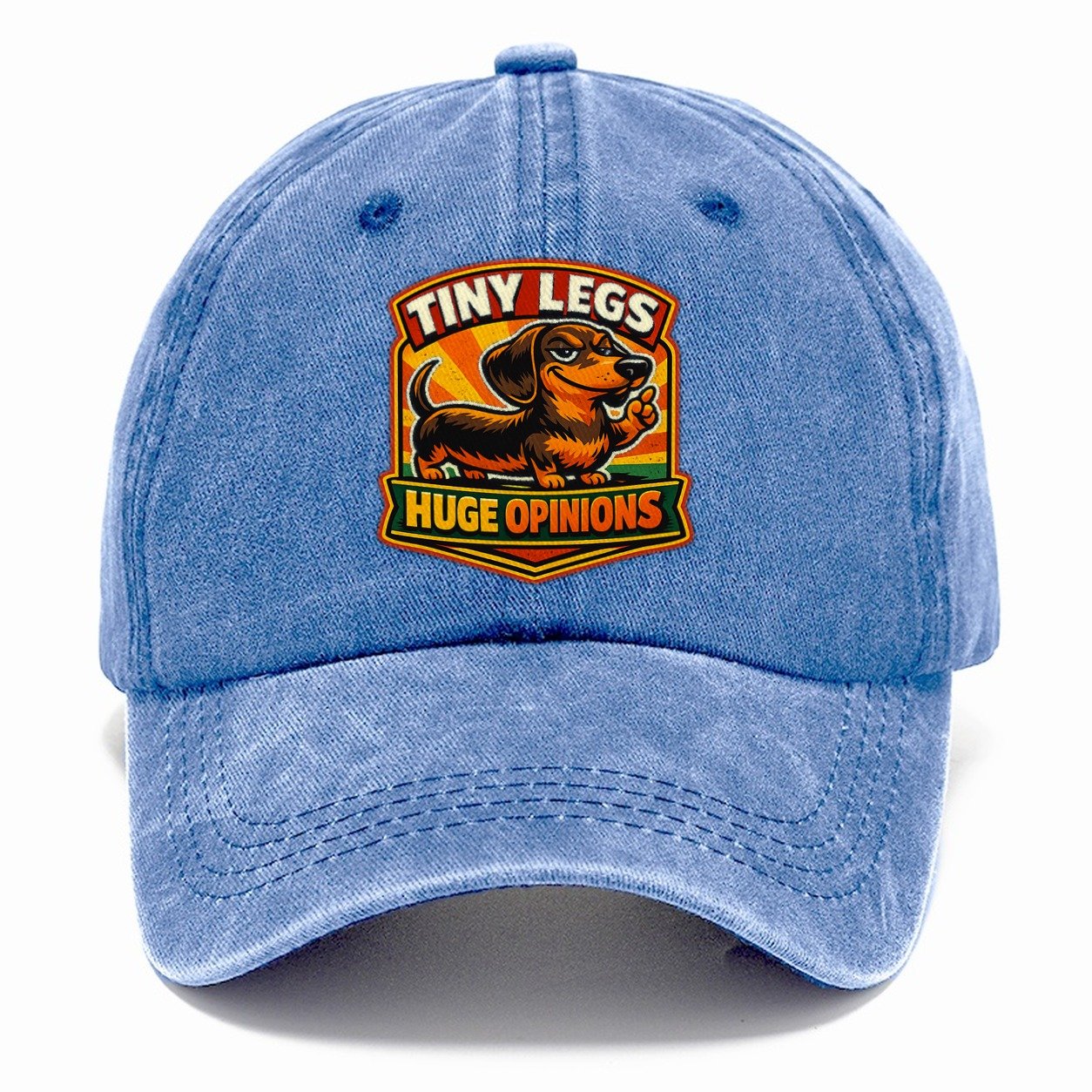 Tiny Legs Huge Opinions Dachshund Classic Cap – Summer Sky