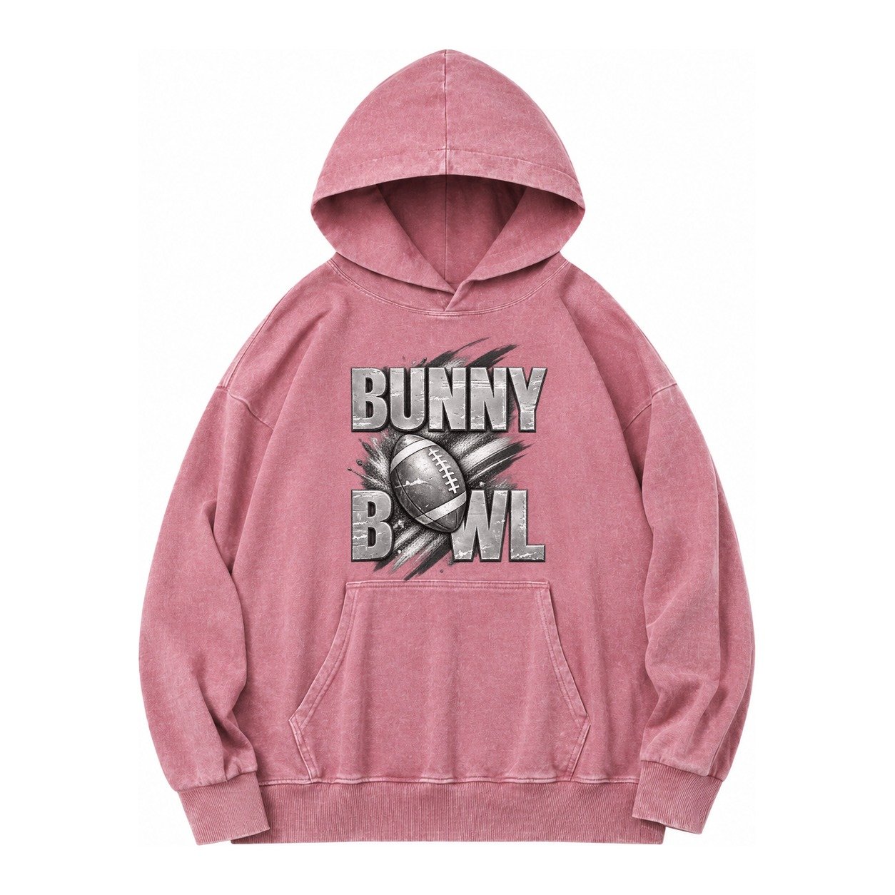 Bunny Bowl Vintage Washed Hoodie – Dusty Rose