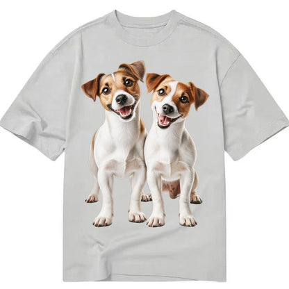 Two Jack Russels Classic T-shirt – Grey