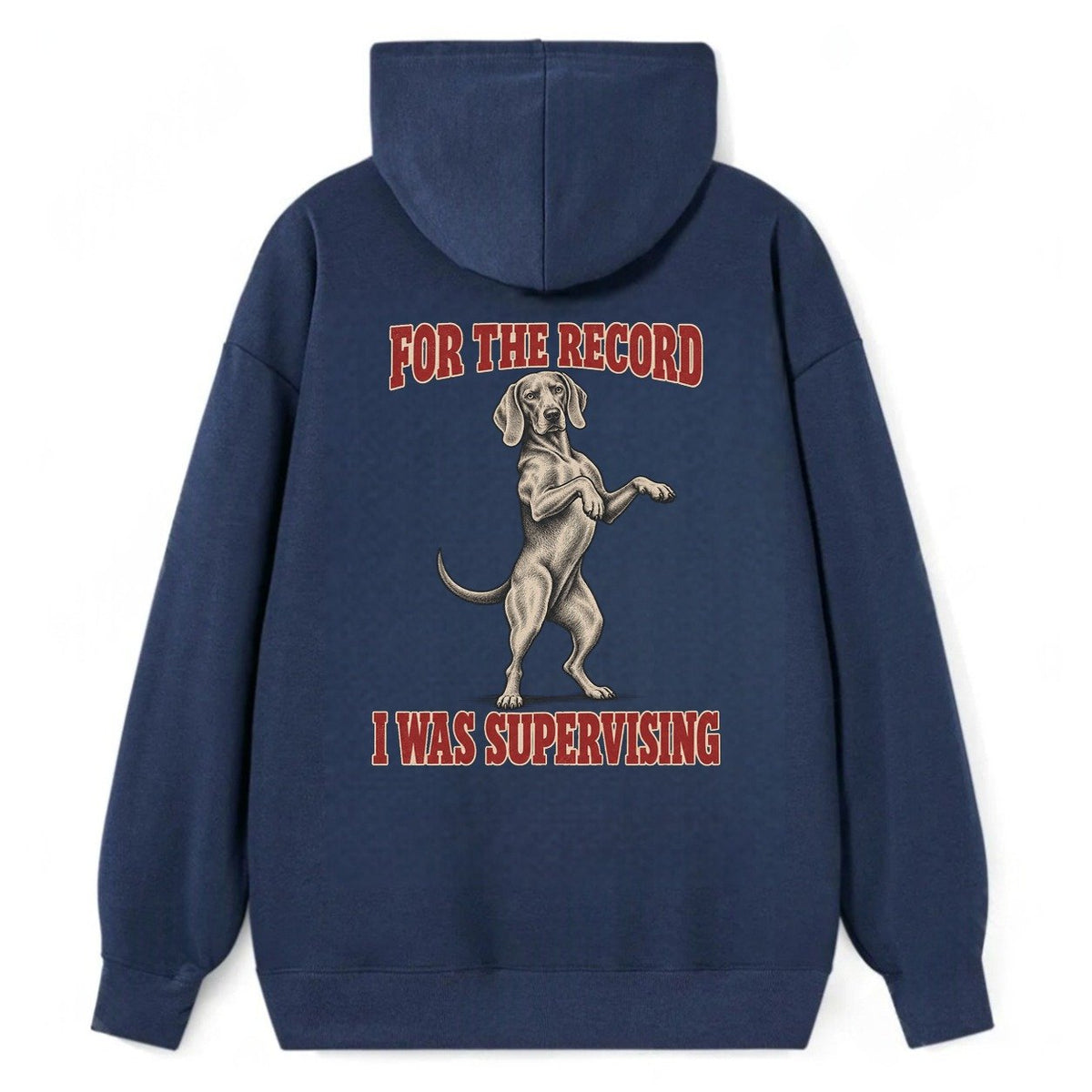Weimaraner Dog Declarations Classic Pullover Hoodie – Navy