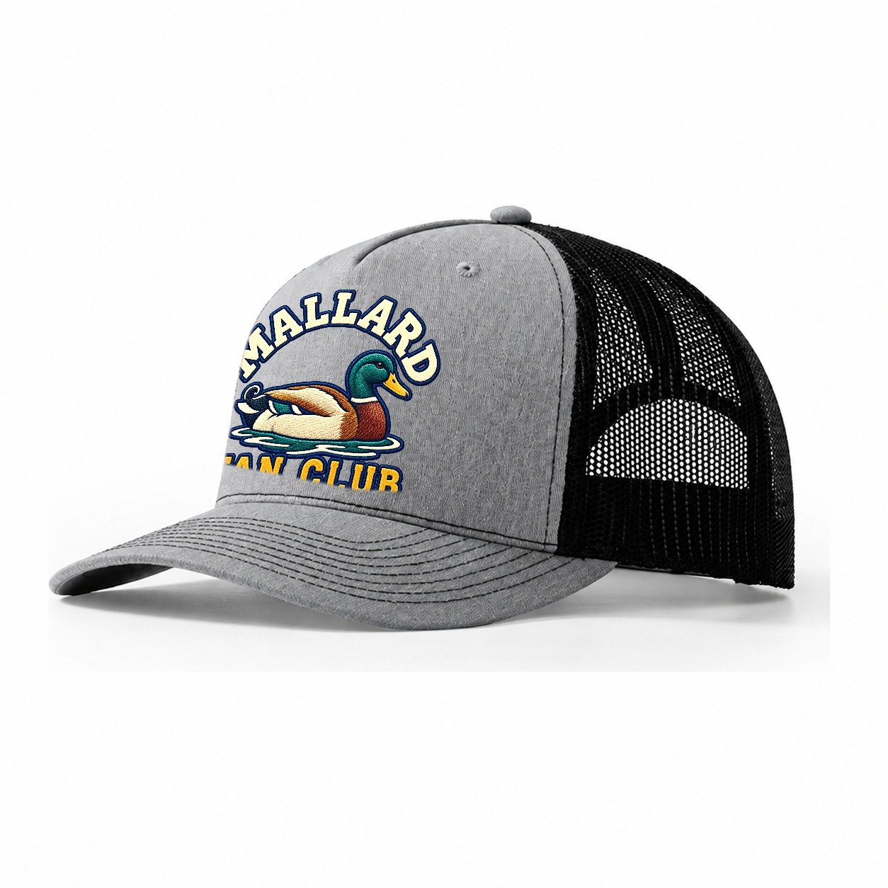 Mallard Fan Club Trucker Hat – Sport Grey Black