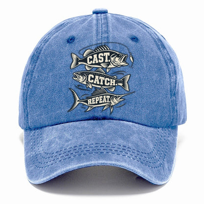 Cast Catch Repeat Fishing Elegant Classic Cap – Summer Sky