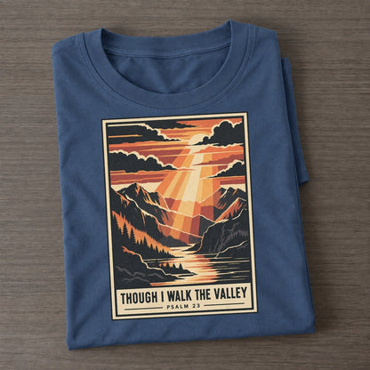 Though I Walk The Given Light Classic T-shirt – Twilight Navy