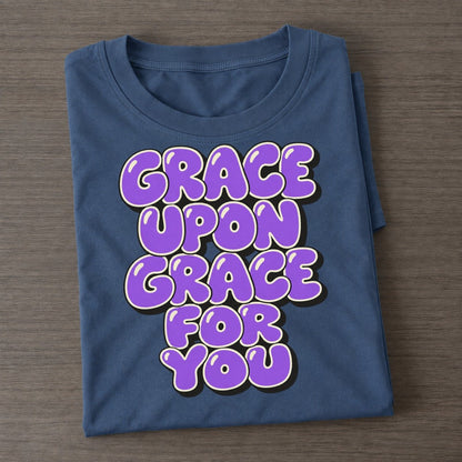 Grace Upon Grace For You Sunday Puff Classic T-shirt – Twilight Navy