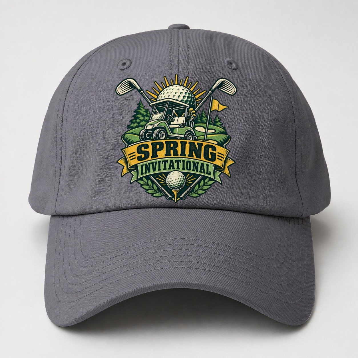 Spring Invitational Golf Life Baseball Cap – Grey