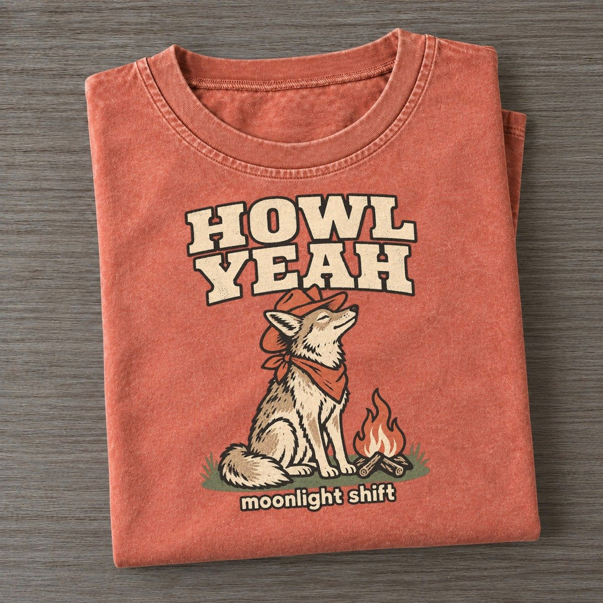 Howl Yeah Cowboy Critters Vintage T-shirt – Terracotta