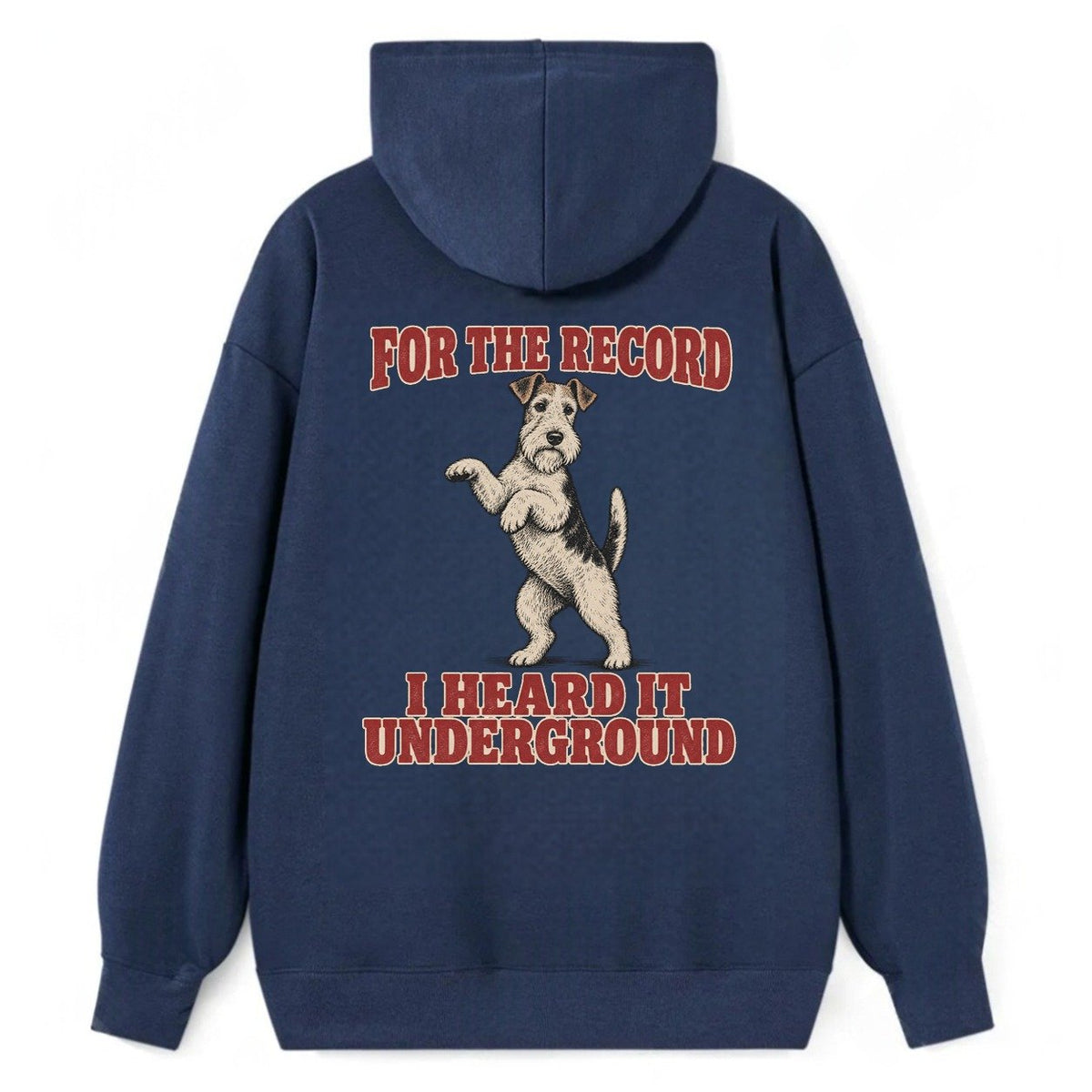 Wire Fox Terrier Dog Declarations Classic Pullover Hoodie – Navy