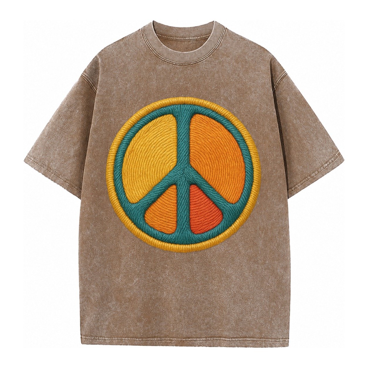 Golden Peace Vintage T-shirt – Brown