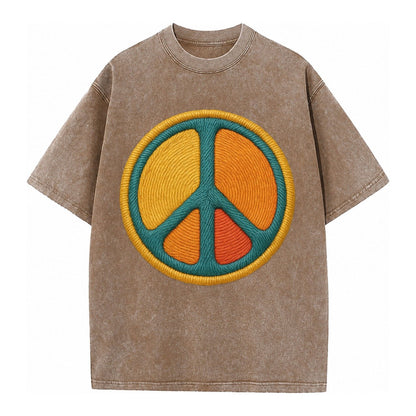 Golden Peace Vintage T-shirt – Brown