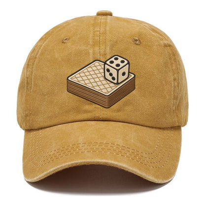 Face Down Card Deck With A Die On Top Board Games Classic Cap – Golden Harvest