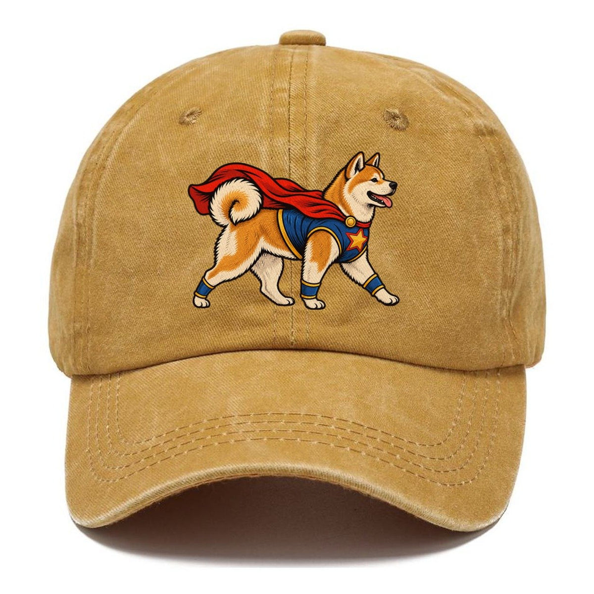 One Akita In Halloween Costume Superhero Costume With A Cape Halloween Dog Parade Classic Cap – Golden Harvest