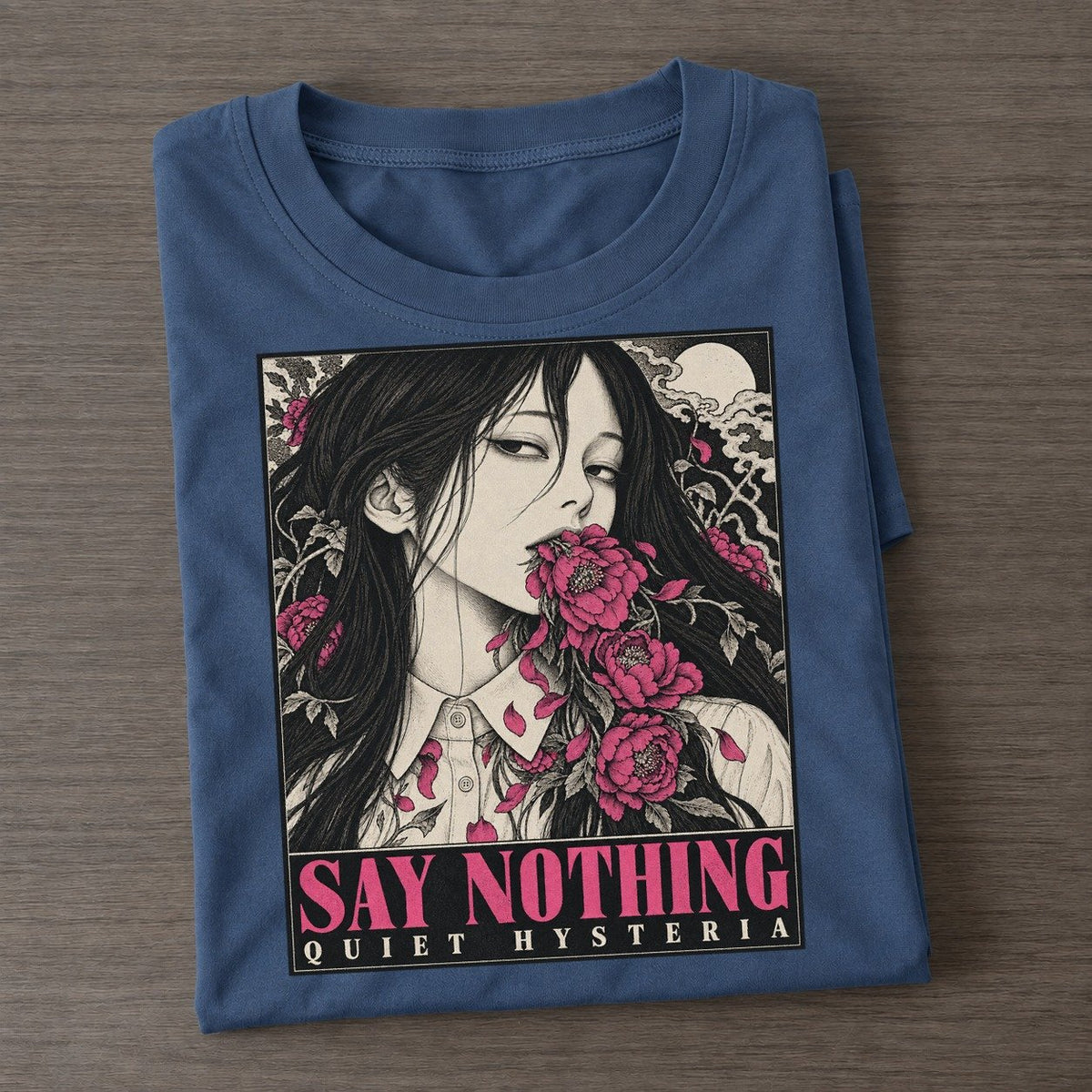 Say Nothing Quiet Hysteria Classic T-shirt – Twilight Navy