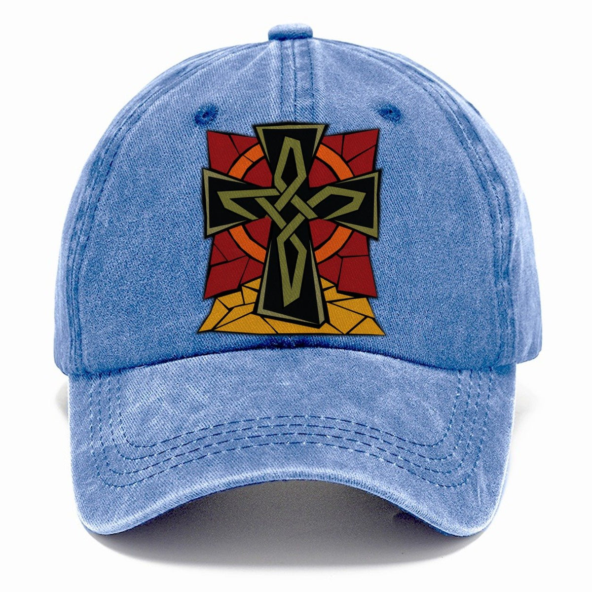 Celtic Cross Geometric Classic Cap – Summer Sky
