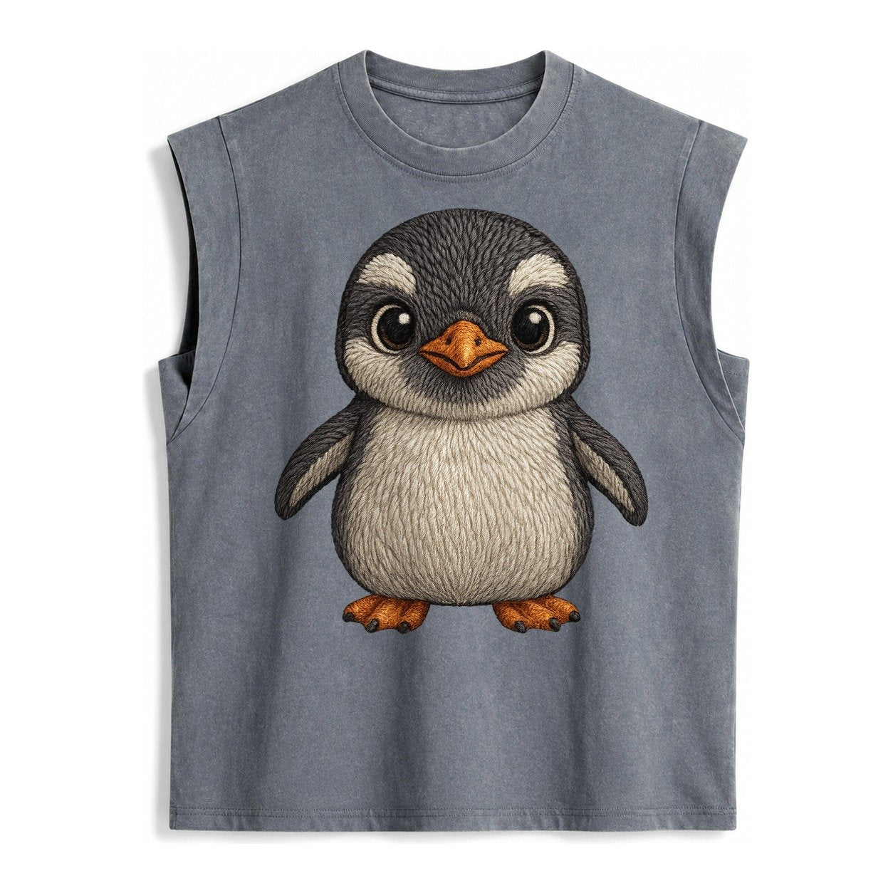Baby Gentoo Penguin Vintage Washed Tank – Grey