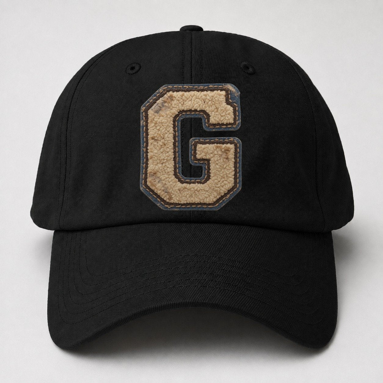 Varsity Chenille G Monogram Baseball Cap – Black