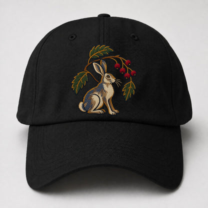 Scottish Rowan And Mountain Hare Uk Culture Heritage Baseball Cap – Black