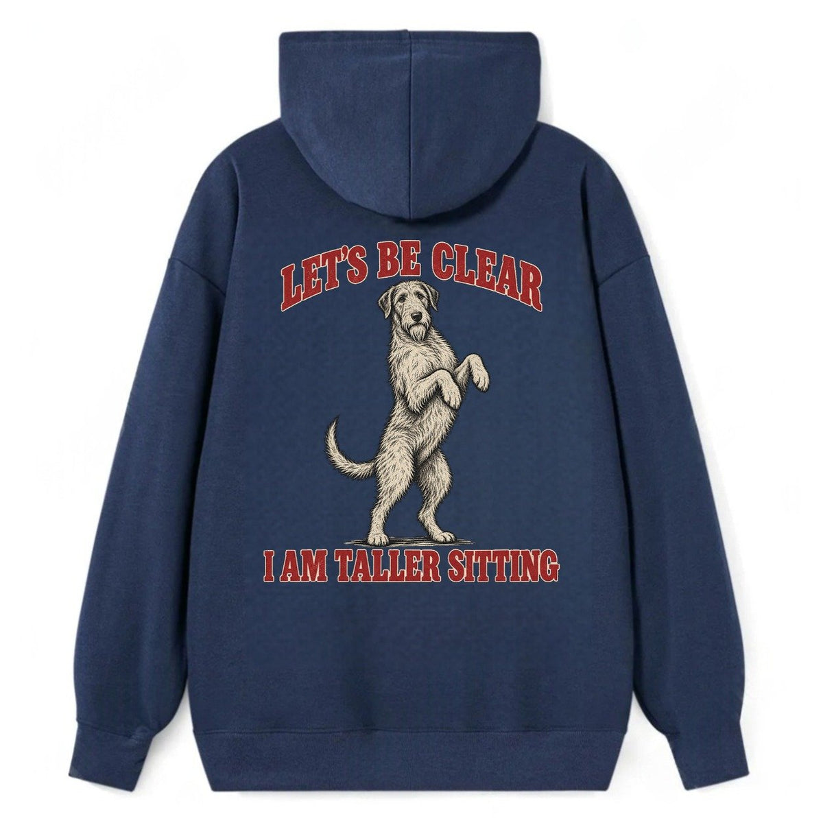 Irish Wolfhound Dog Declarations Classic Pullover Hoodie – Navy