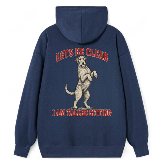 Irish Wolfhound Dog Declarations Classic Pullover Hoodie – Navy