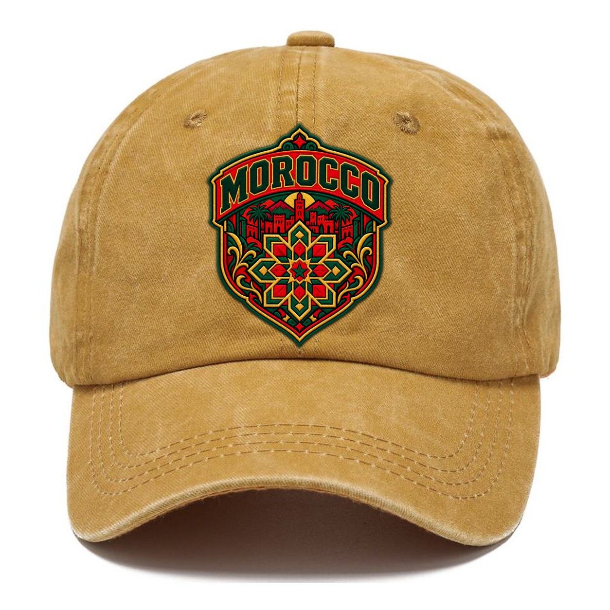 Morocco Retro Badge Country Logos Classic Cap – Golden Harvest