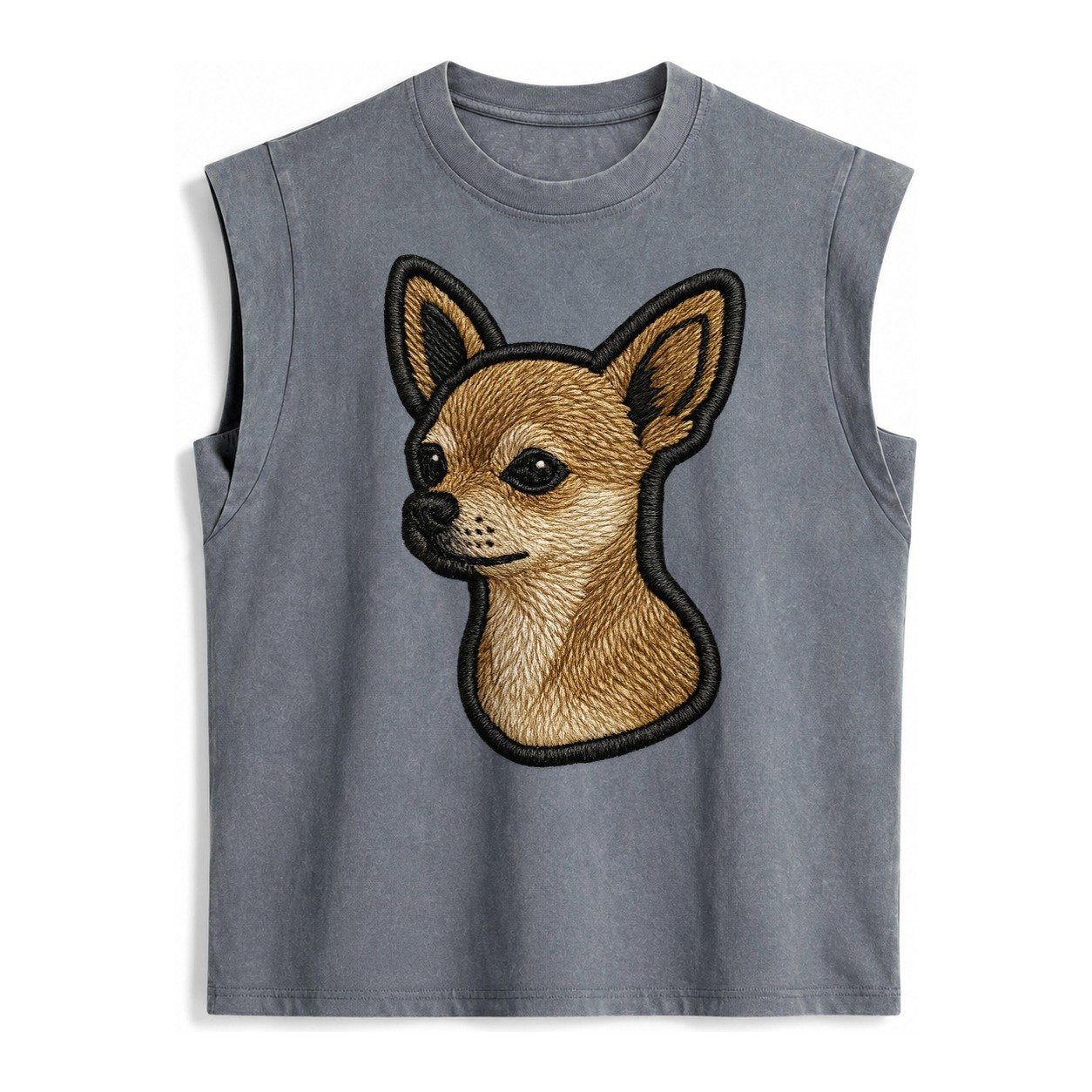 Chihuahua Logo Vintage Washed Tank – Grey