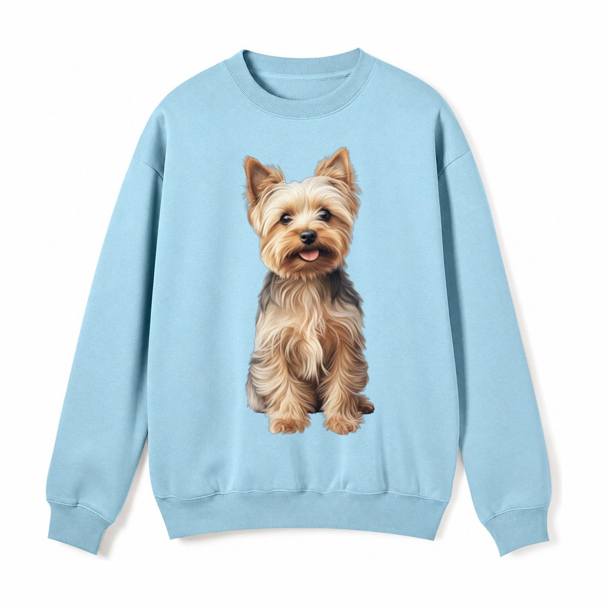 Yorkshire Terrier Dog Fleece Sweatshirt – Light Blue