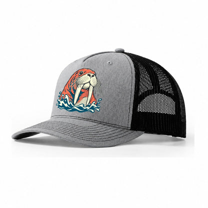 Walrus Whisker Wave Trucker Hat – Sport Grey Black
