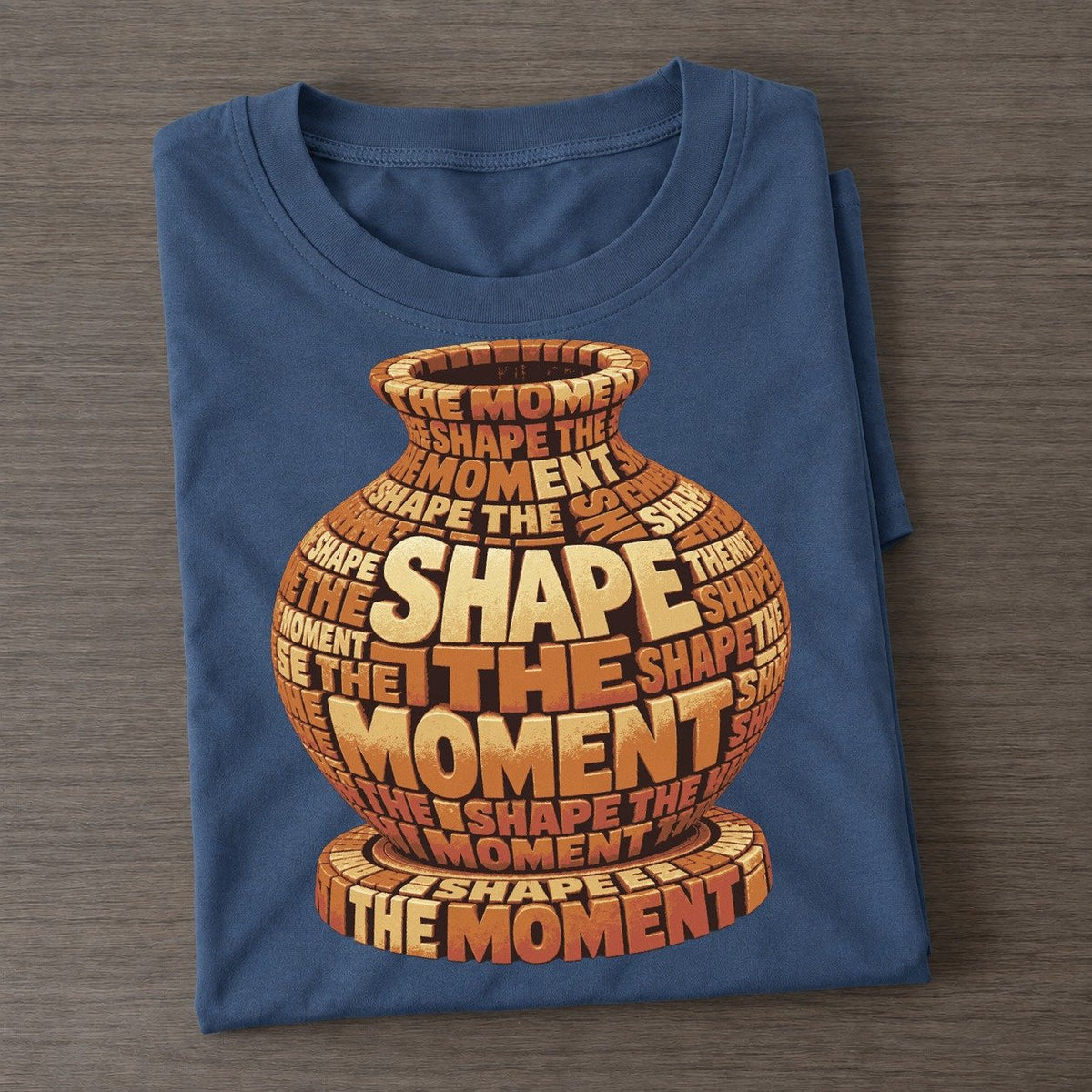 Clay Vase On Wheel Letter Sculpture Classic T-shirt – Twilight Navy