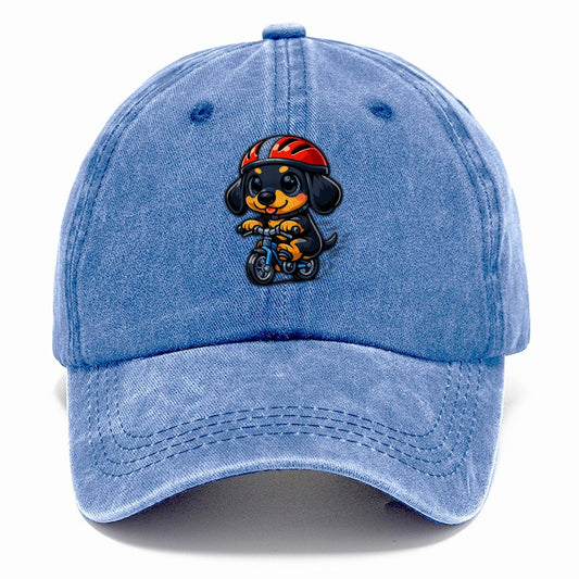 Dachshund Bicycle Classic Cap – Summer Sky