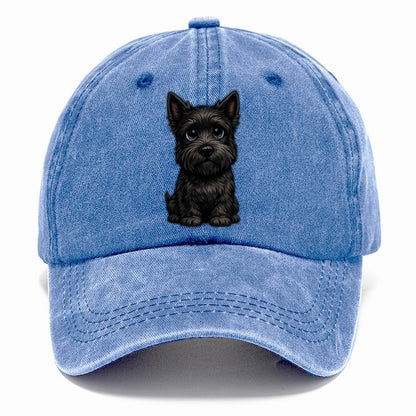 Scottish Terrier Sitting Sweetheart Classic Cap – Summer Sky