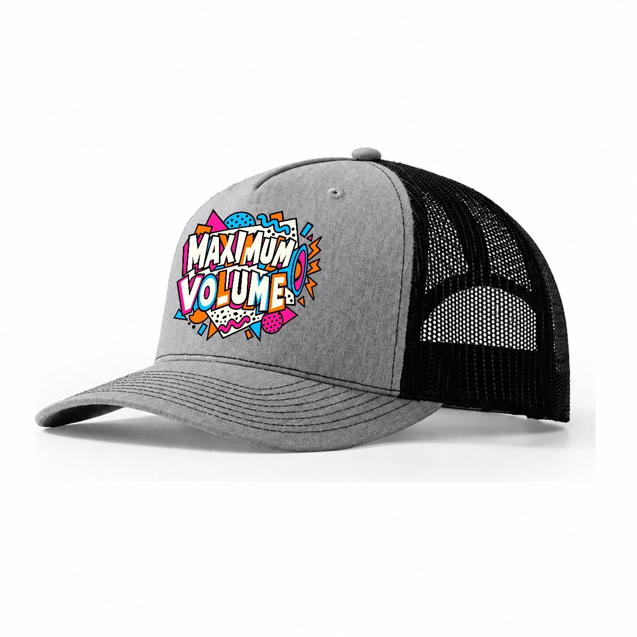 Maximum Volume Crazy Styles Trucker Hat – Sport Grey Black