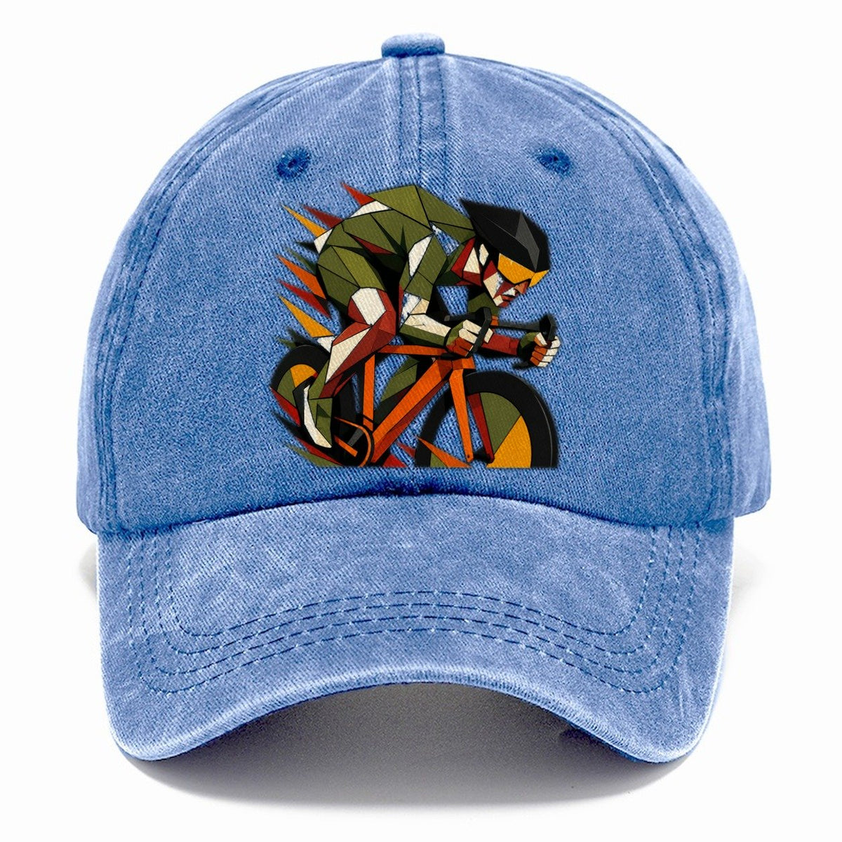 Cyclist Sprint Tuck Position Classic Cap – Summer Sky