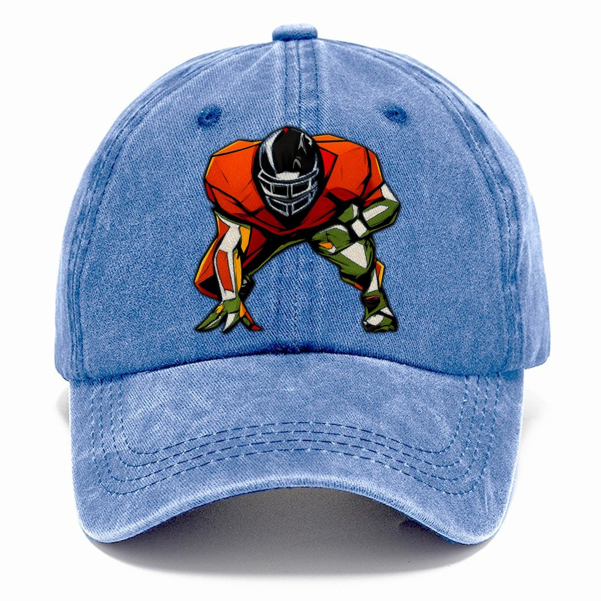 Football Lineman Stance Classic Cap – Summer Sky