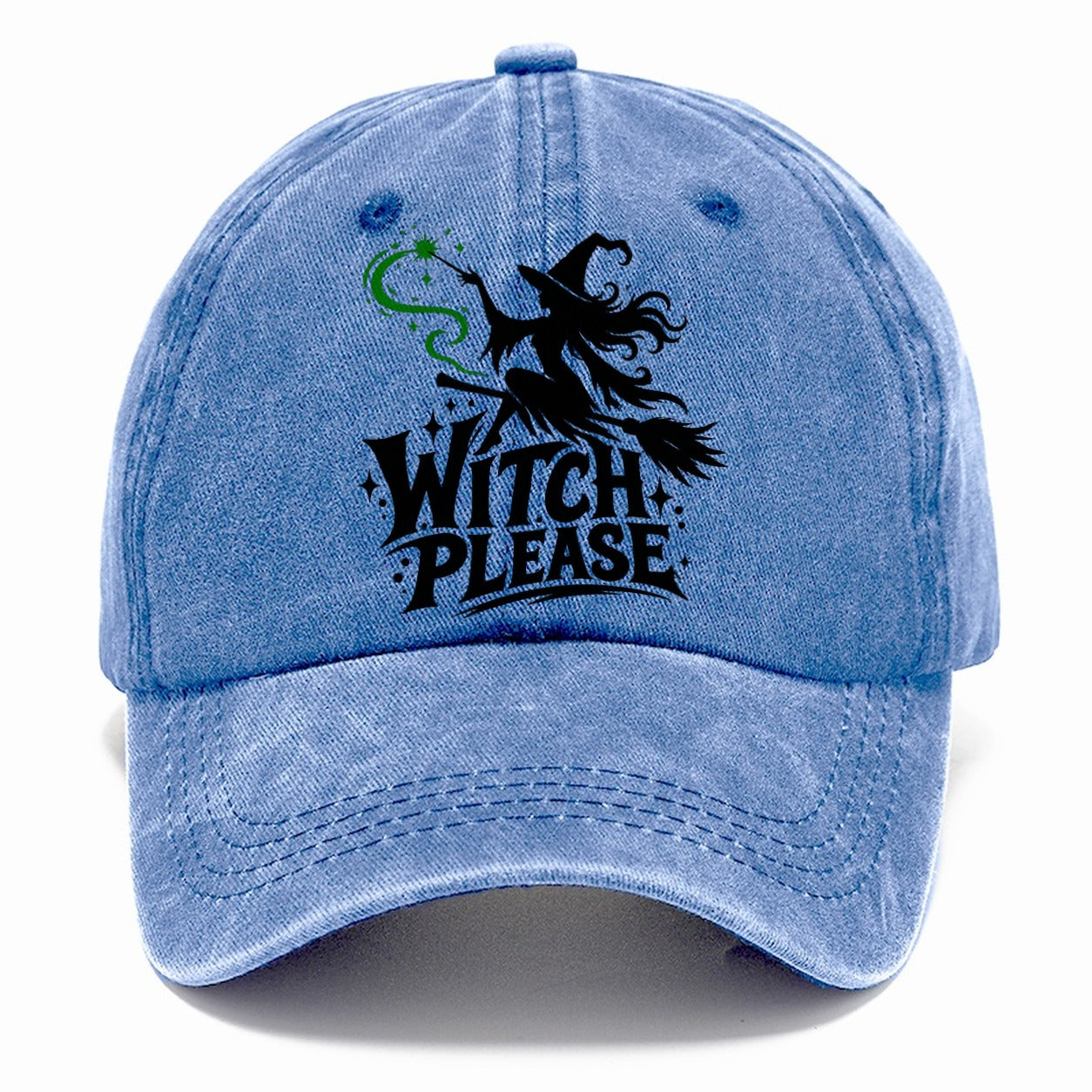 Witch Please Slogan Witch Magic Classic Cap – Summer Sky