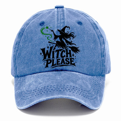Witch Please Slogan Witch Magic Classic Cap – Summer Sky