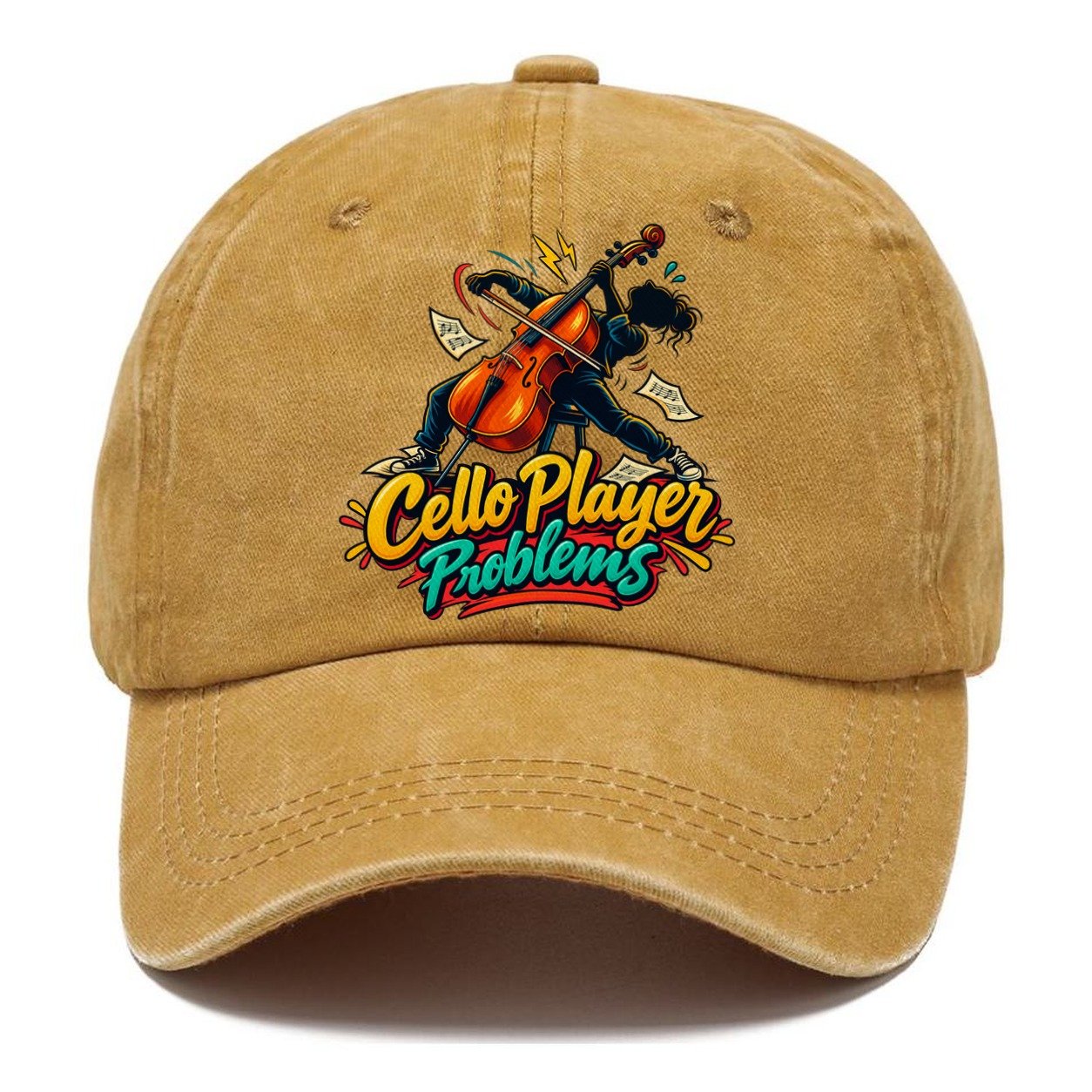 Cello Player Problems Music Instruments Classic Cap – Golden Harvest