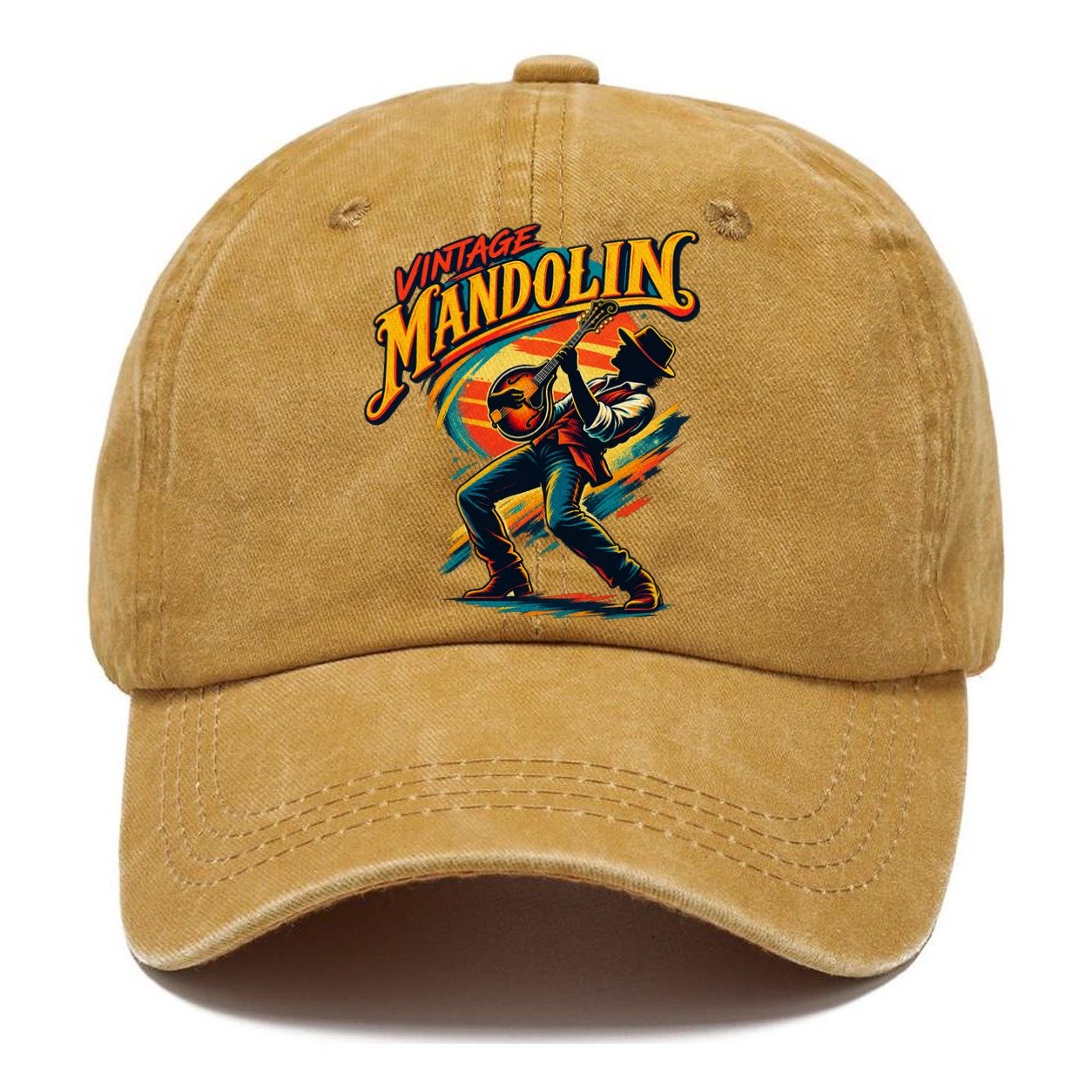 Vintage Mandolin Music Instruments Classic Cap – Golden Harvest