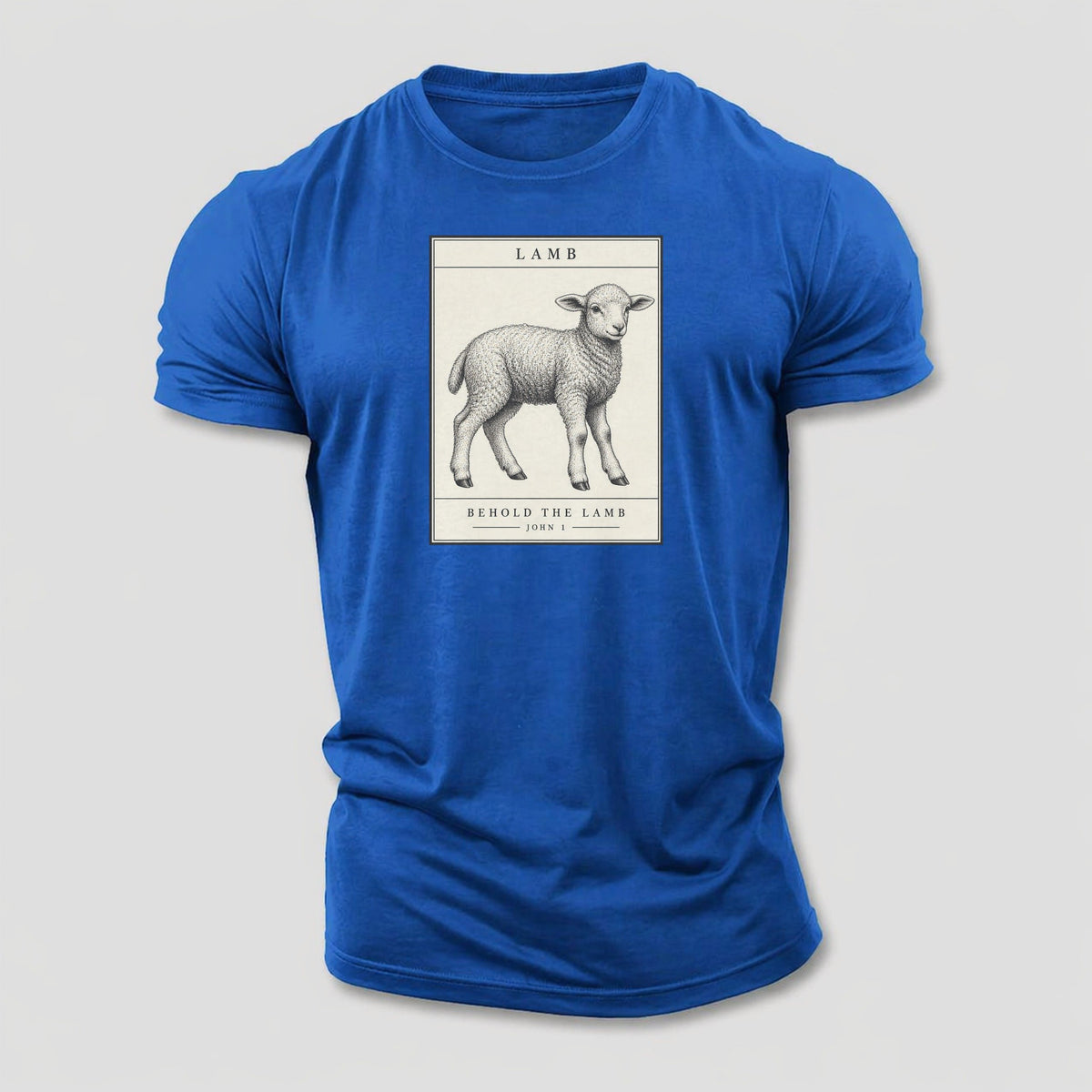 Lamb Specimen Plate Creature Canticle Cotton T-Shirt – Royal Blue