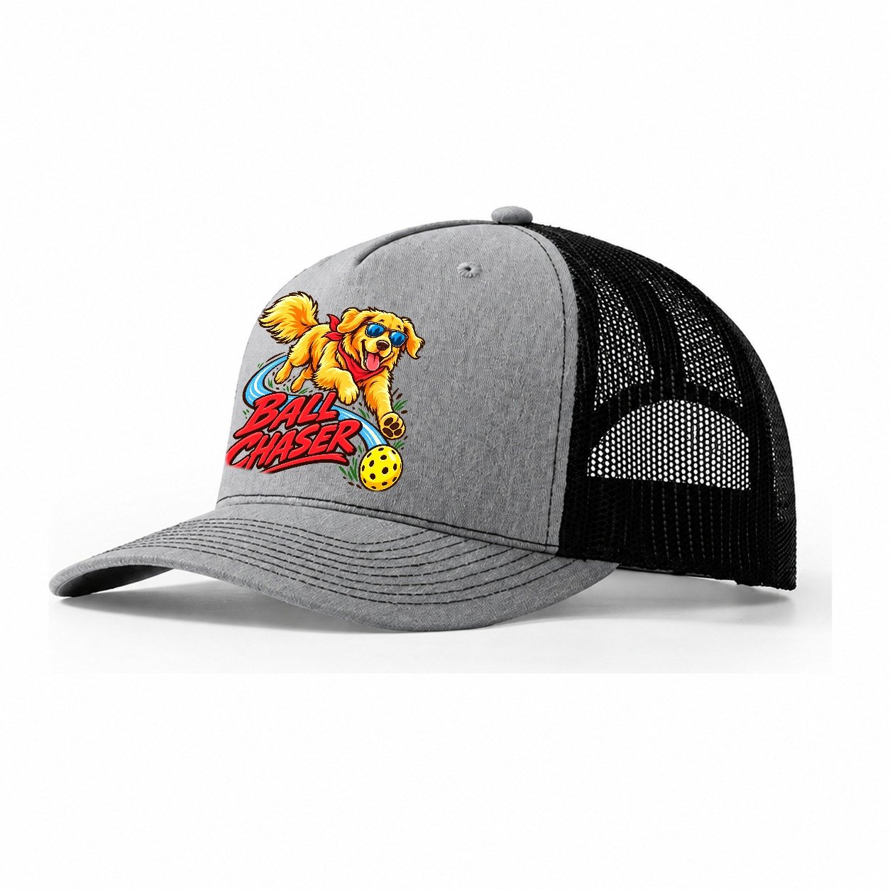 Ball Chaser Pickleball Life Trucker Hat – Sport Grey Black