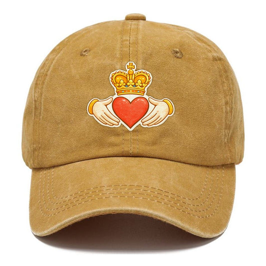 Claddagh Symbol Washed Classic Cap – Golden Harvest