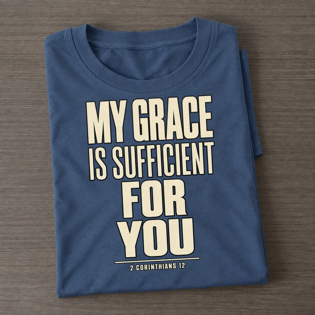 My Grace Is Sufficient Plain Gospel Classic T-shirt – Twilight Navy