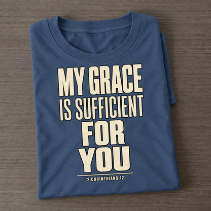 My Grace Is Sufficient Plain Gospel Classic T-shirt – Twilight Navy